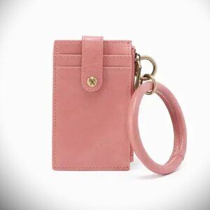 HOBO Ring Credit Card Wristlet in Rose Color